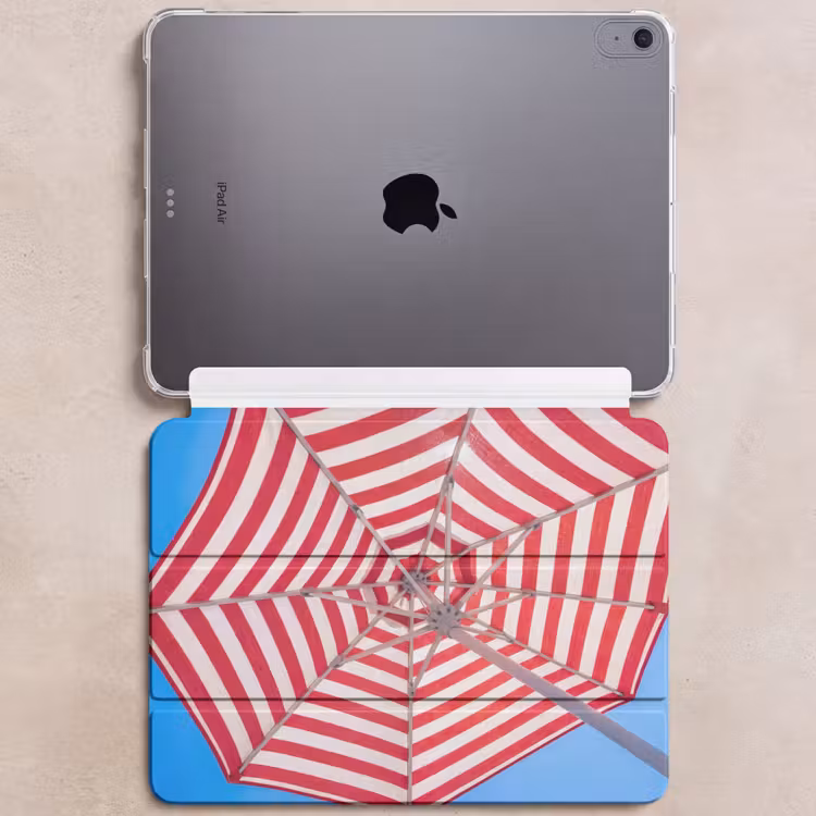 iPad hoes - Parasol - Strepen - Zomer - Rood - Blauw — 6