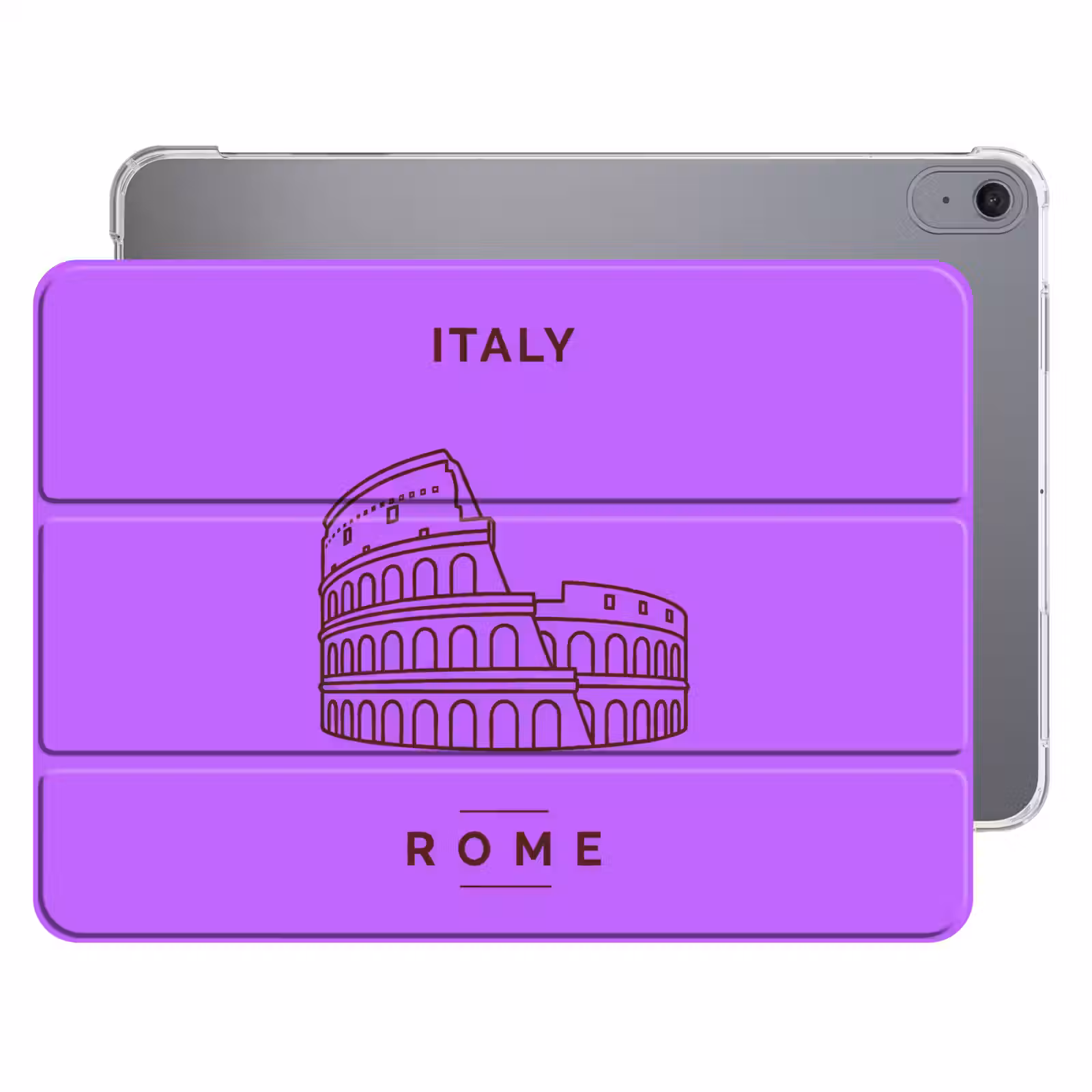 iPad hoes - Architectuur - Colosseum - Rome - Minimalistisch - Paars — 1