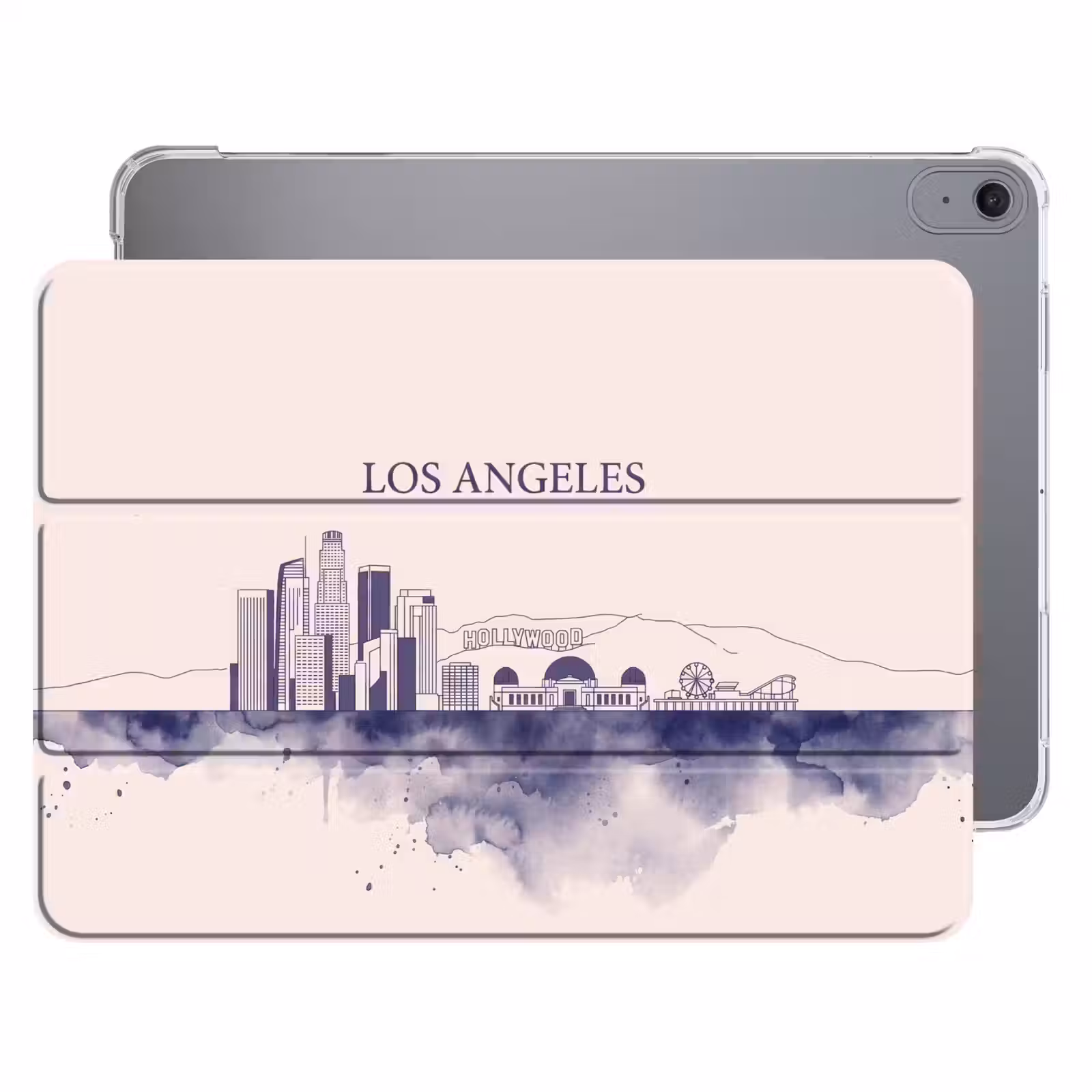 iPad hoes - Los Angeles - Skyline - Architectuur - Aquarel - Blauw — 1