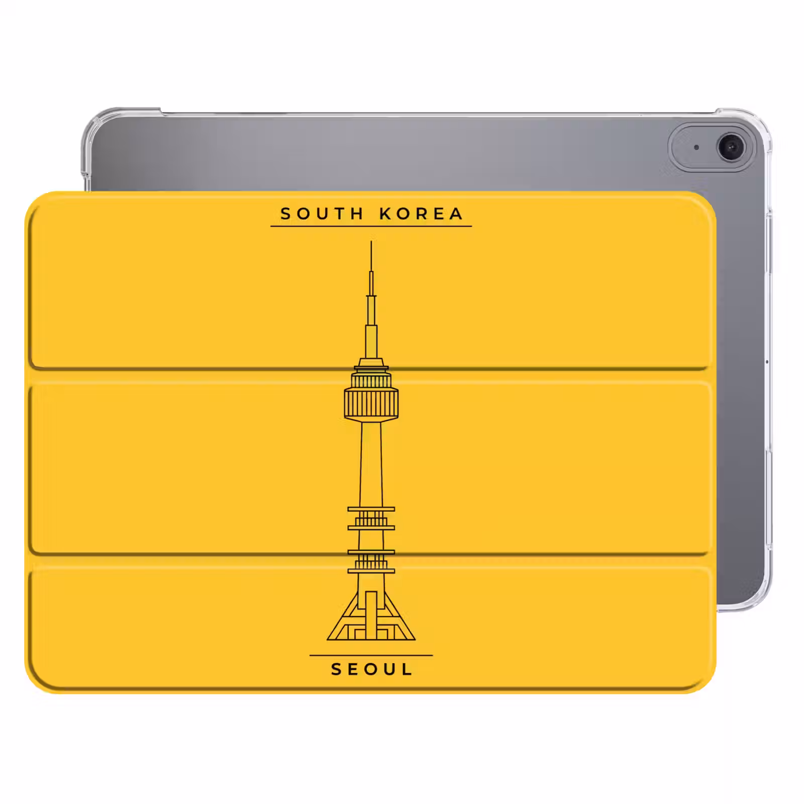 iPad hoes - Toren - Seoul - Architectuur - Minimalistisch - Geel — 1