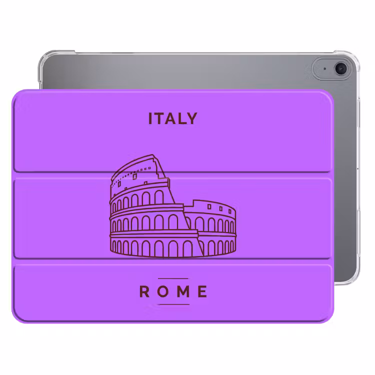 iPad hoes - Architectuur - Colosseum - Rome - Minimalistisch - Paars — 1