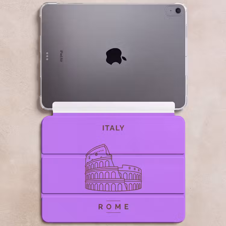 iPad hoes - Architectuur - Colosseum - Rome - Minimalistisch - Paars — 6