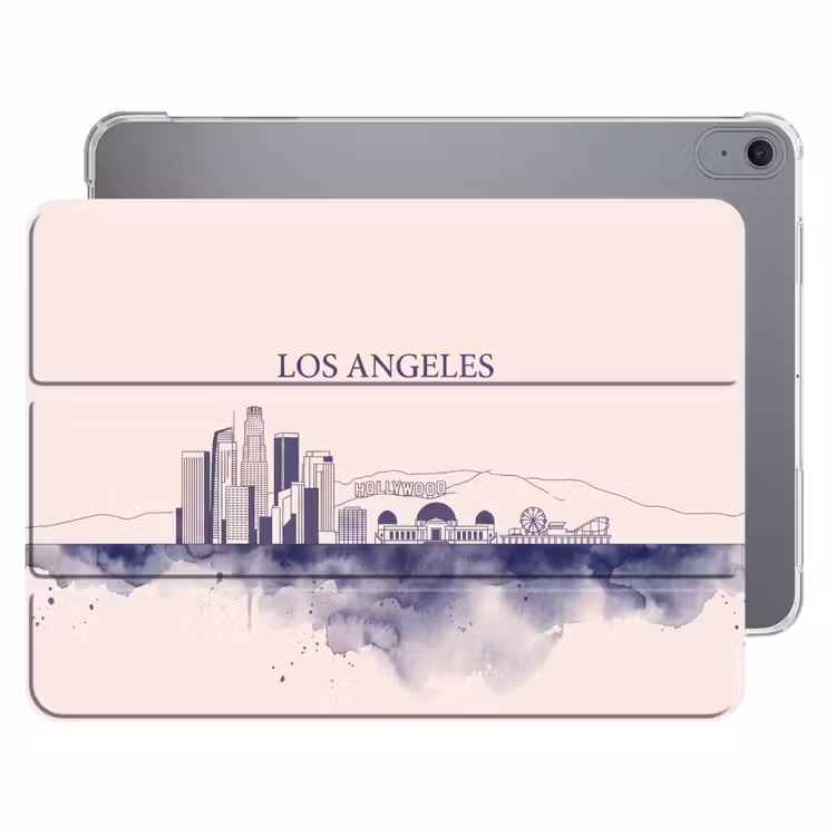 iPad hoes - Los Angeles - Skyline - Architectuur - Aquarel - Blauw — 1