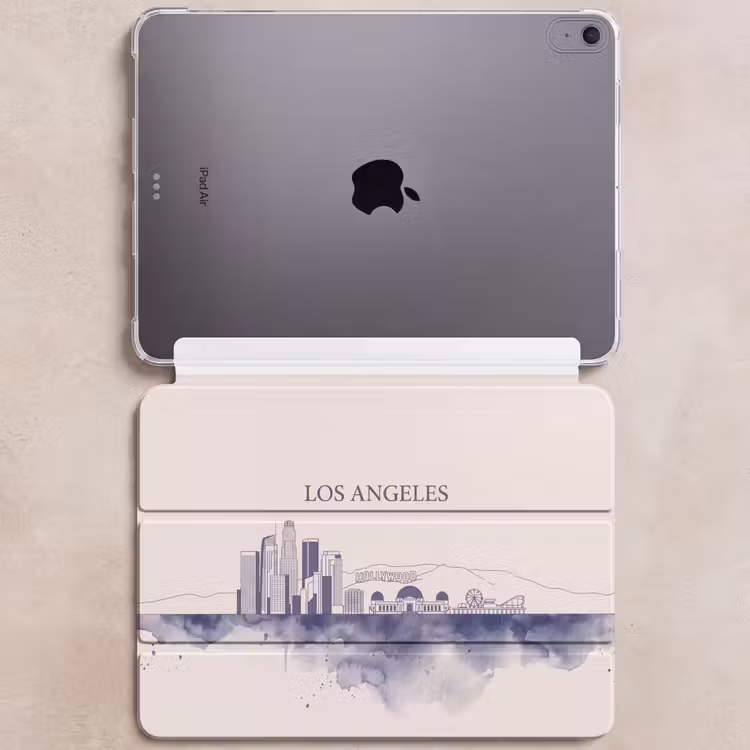 iPad hoes - Los Angeles - Skyline - Architectuur - Aquarel - Blauw — 6