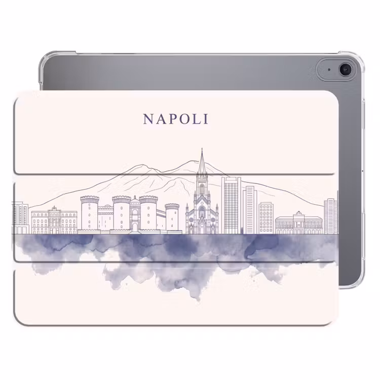 iPad hoes - Napels - Skyline - Italie - Lijntekening - Aquarel — 1