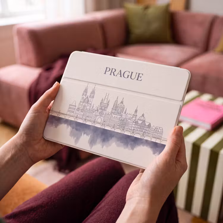 iPad hoes - Praag - Skyline - Architectuur - Blauw — 4