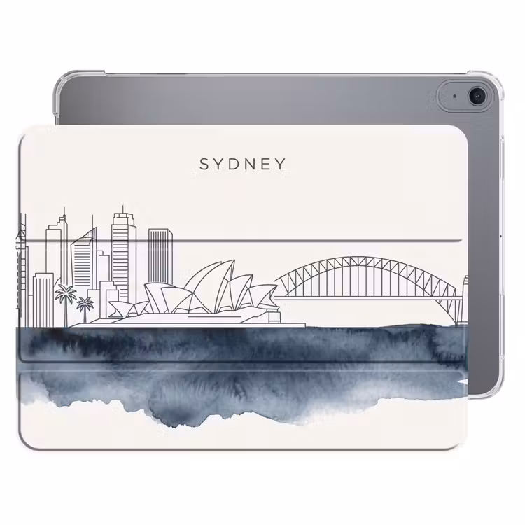 iPad hoes - Stad - Skyline - Architectuur - Minimalistisch - Blauw — 1