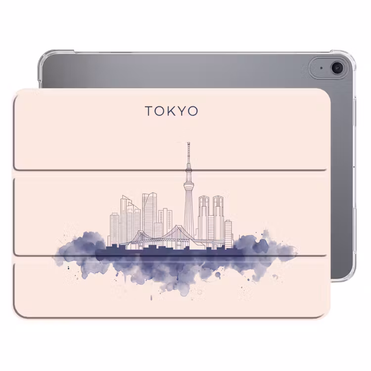 iPad hoes - Tokyo - Skyline - Stad - Abstract - Blauw — 1