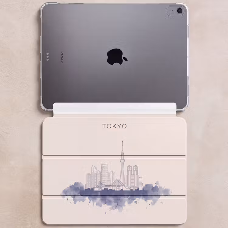 iPad hoes - Tokyo - Skyline - Stad - Abstract - Blauw — 6