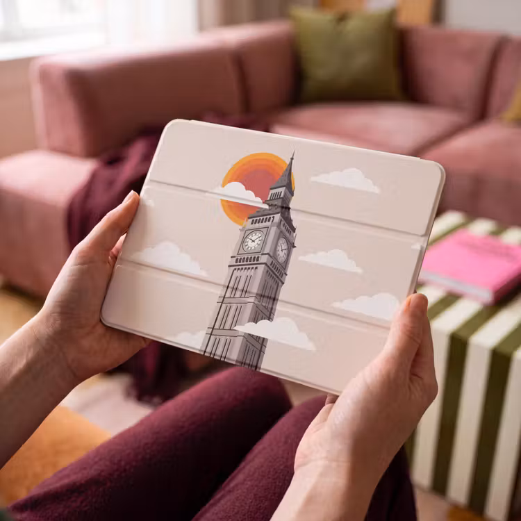 iPad hoes - Toren - Klok - Londen - Architectuur - Retro — 4