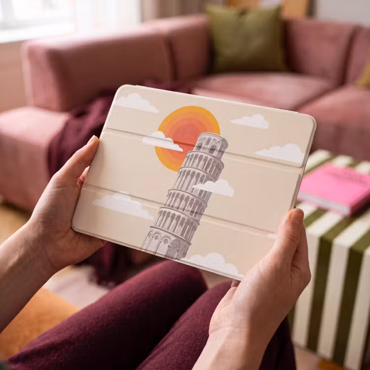 iPad hoes - Toren - Pisa - Architectuur - Minimalistisch - Beige — 4