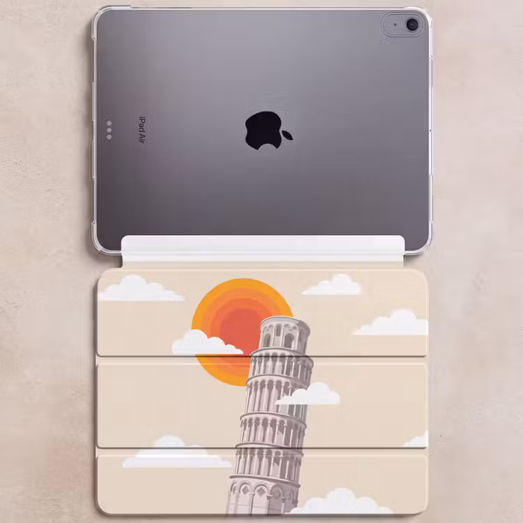 iPad hoes - Toren - Pisa - Architectuur - Minimalistisch - Beige — 6