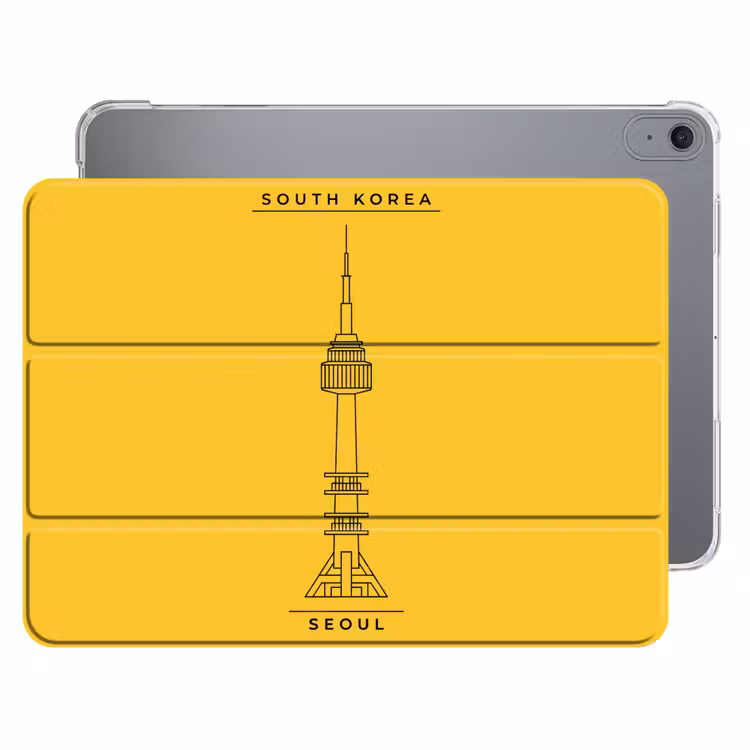 iPad hoes - Toren - Seoul - Architectuur - Minimalistisch - Geel — 1