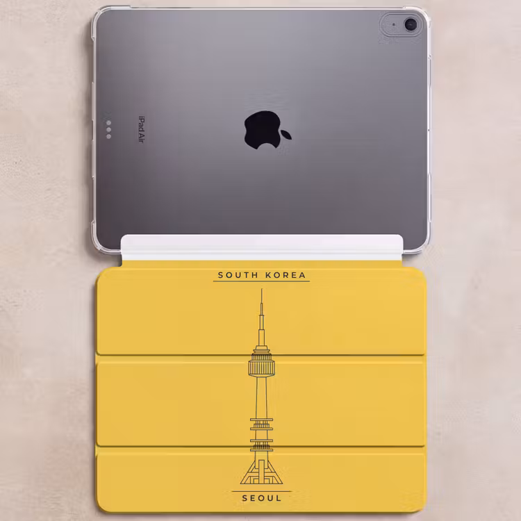 iPad hoes - Toren - Seoul - Architectuur - Minimalistisch - Geel — 6