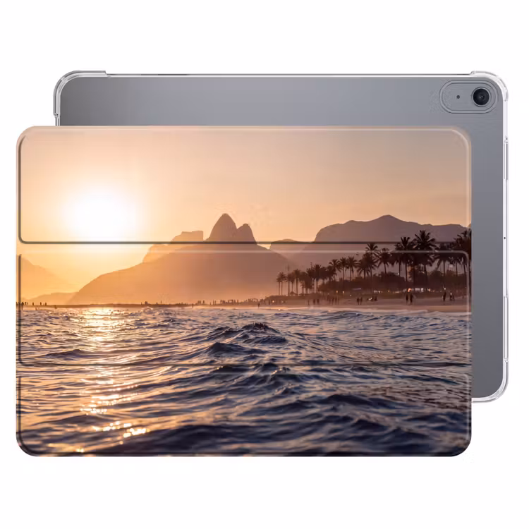 iPad hoes - Zee - Golven - Zonsondergang - Kust - Goud — 1