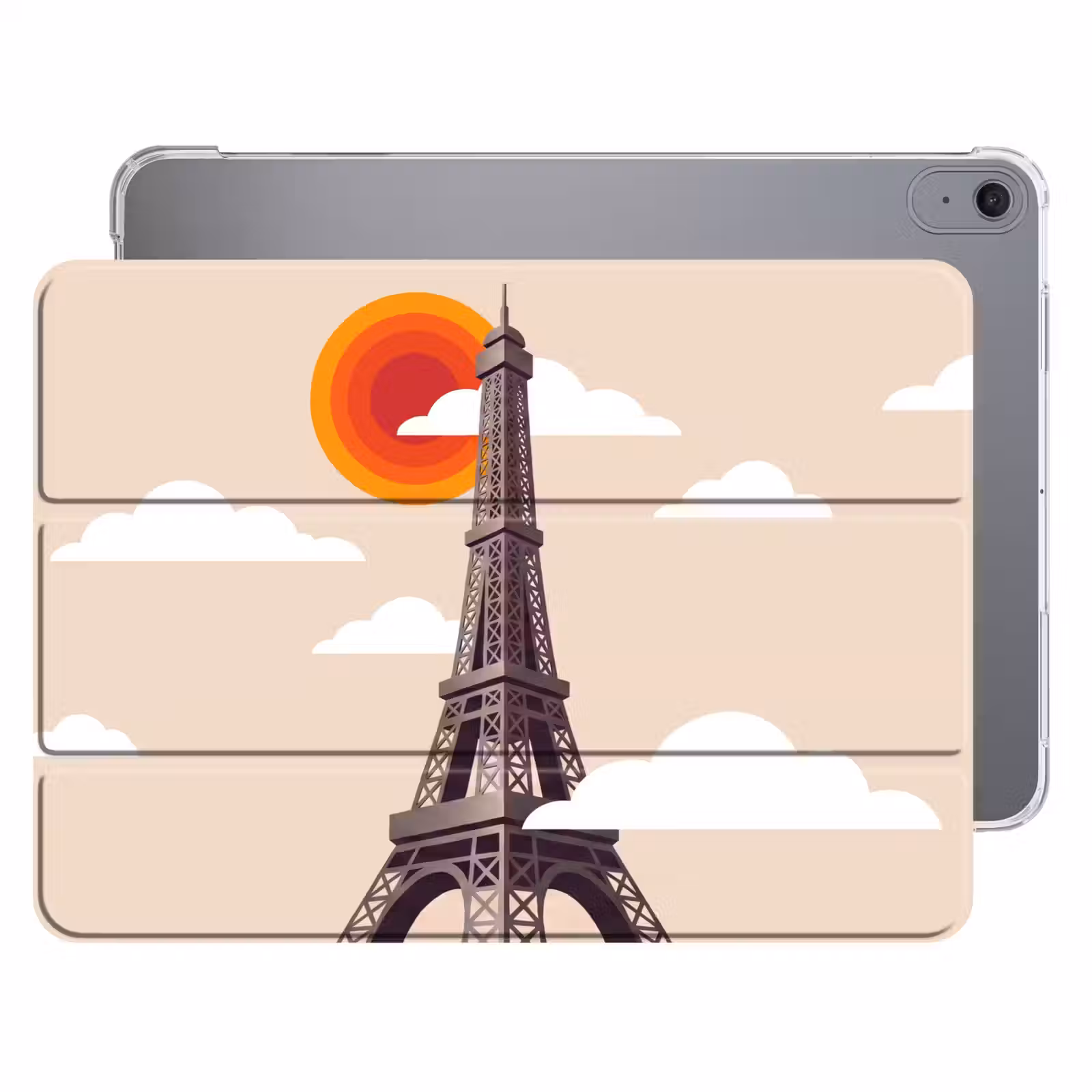 iPad hoes - Eiffeltoren - Zon - Architectuur - Abstract - Beige — 1