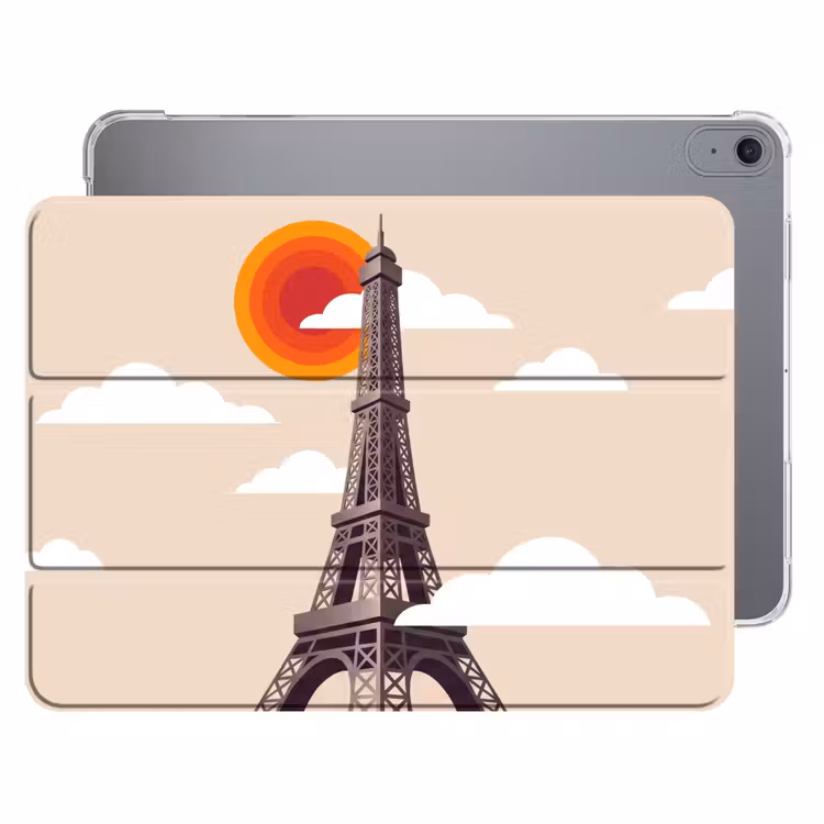 iPad hoes - Eiffeltoren - Zon - Architectuur - Abstract - Beige — 1