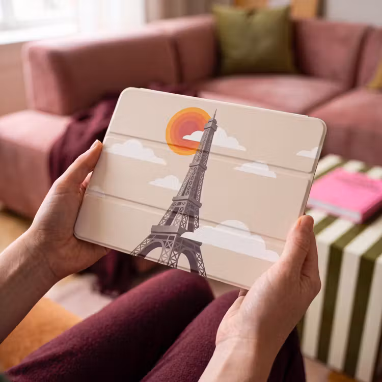 iPad hoes - Eiffeltoren - Zon - Architectuur - Abstract - Beige — 4