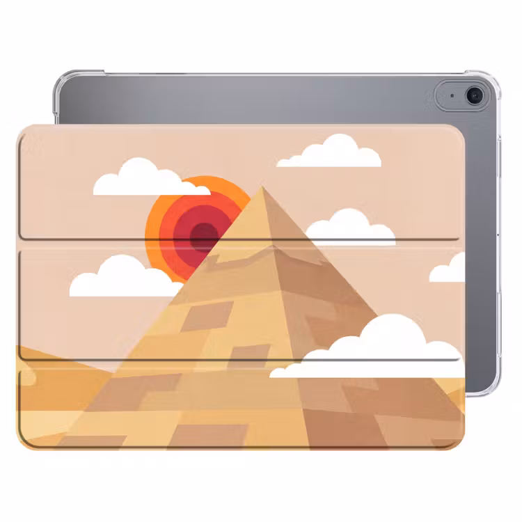 iPad hoes - Piramide - Zon - Woestijn - Modern - Oranje — 1