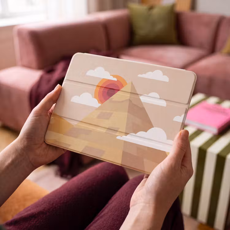iPad hoes - Piramide - Zon - Woestijn - Modern - Oranje — 4