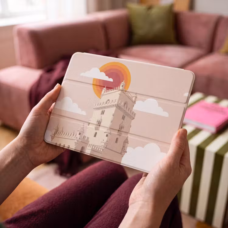 iPad hoes - Toren - Rivier - Architectuur - Modern - Oranje — 4