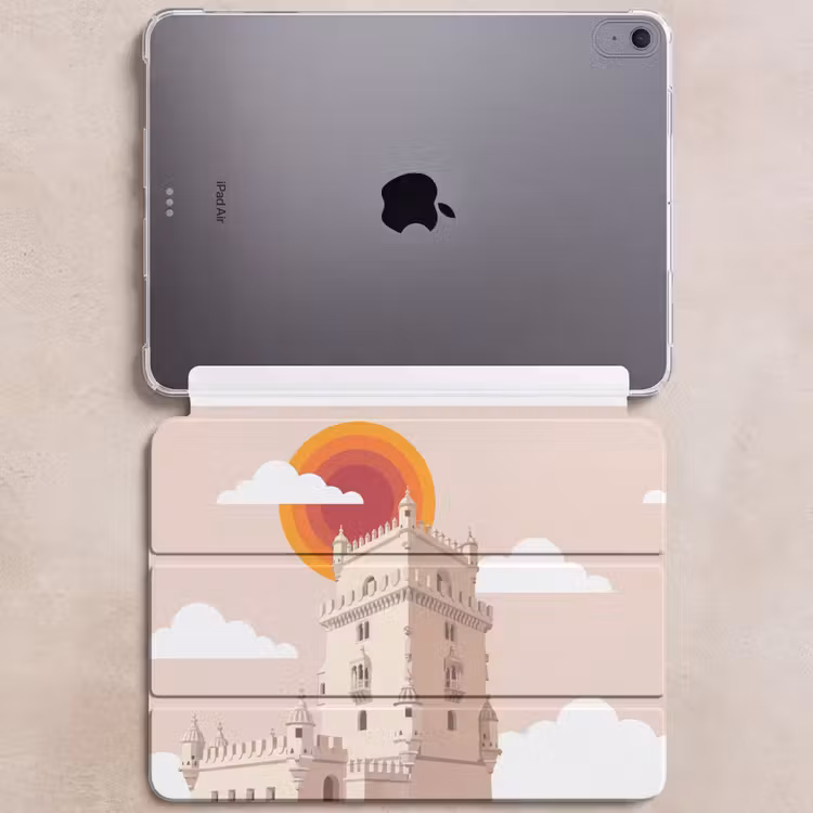 iPad hoes - Toren - Rivier - Architectuur - Modern - Oranje — 6