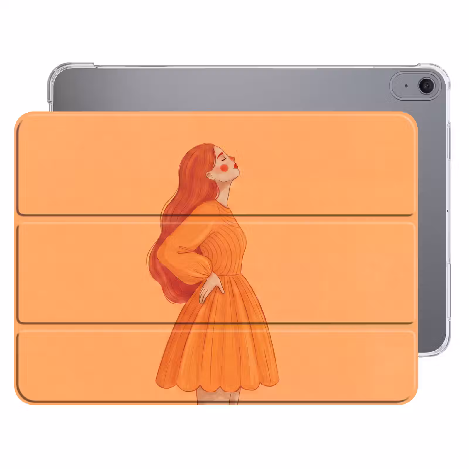 iPad hoes - Vrouw - Profiel - Mensen - Modern - Oranje — 1