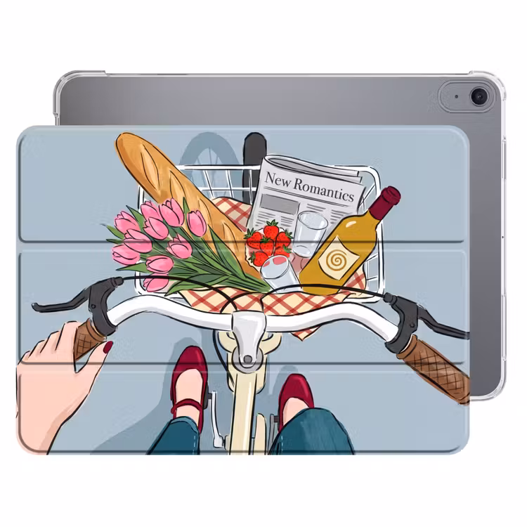 iPad hoes - Fiets - Picknick - Zomer - Illustratie — 1