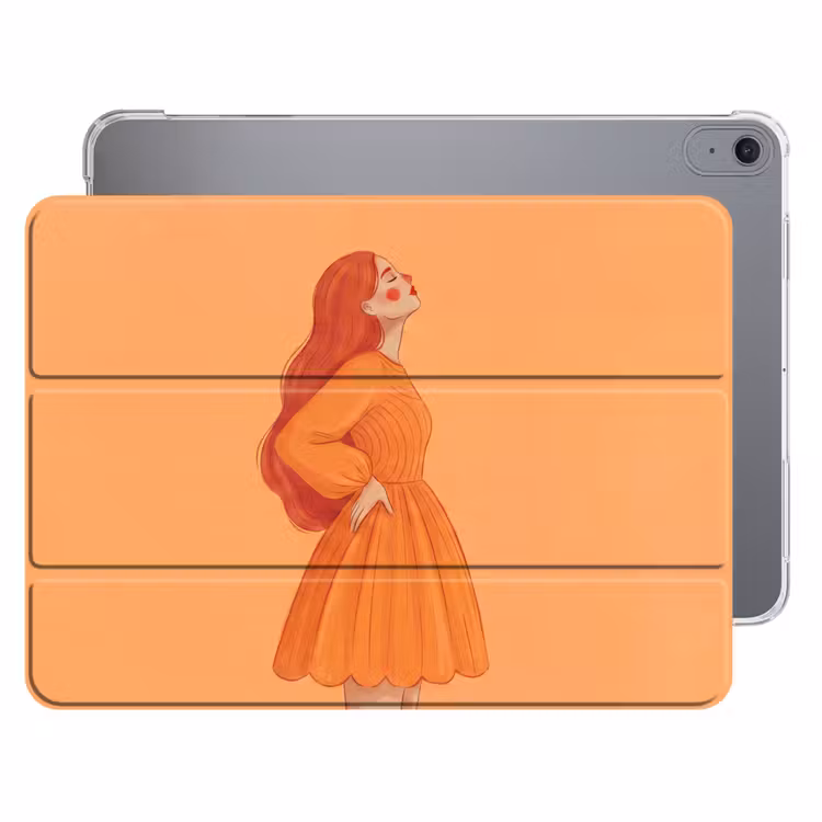 iPad hoes - Vrouw - Profiel - Mensen - Modern - Oranje — 1
