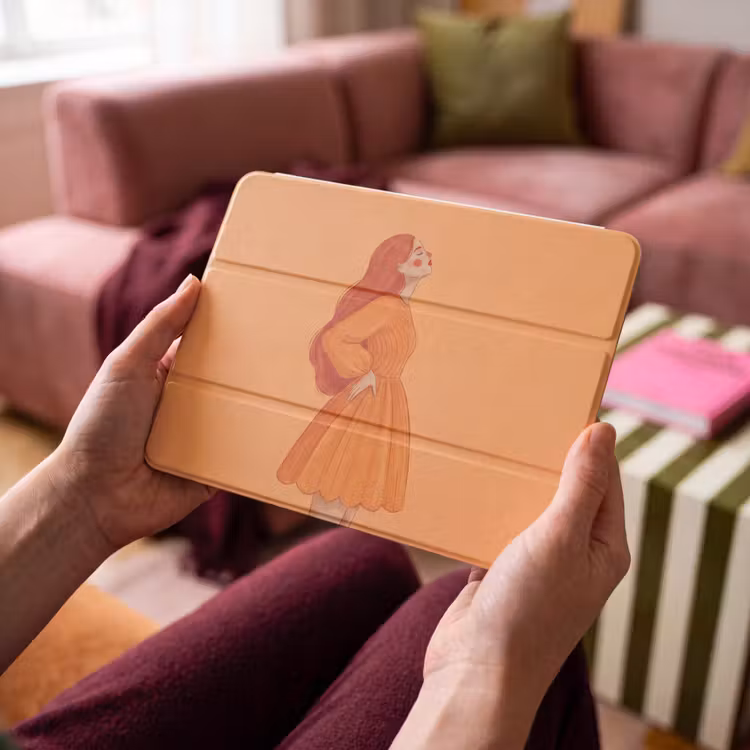 iPad hoes - Vrouw - Profiel - Mensen - Modern - Oranje — 4