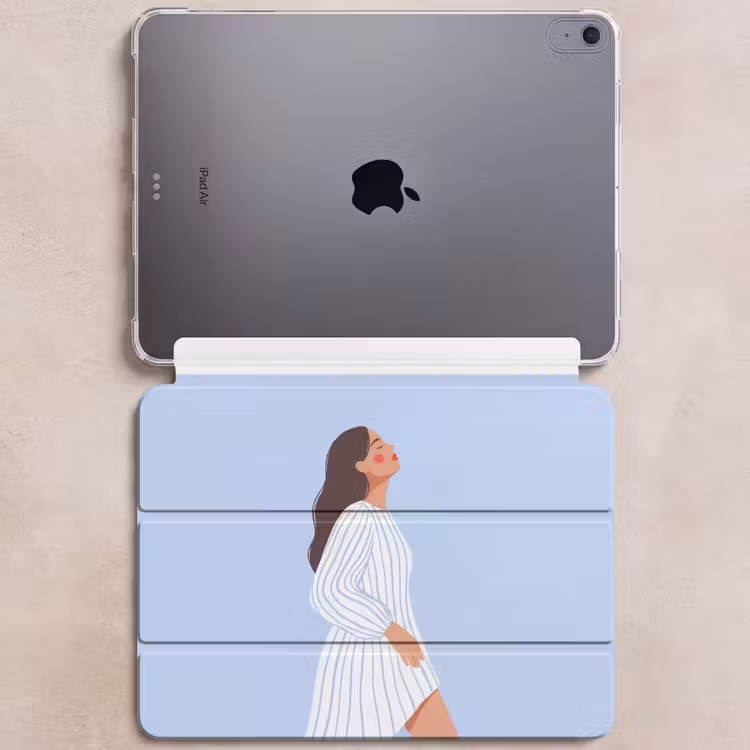 iPad hoes - Vrouw - Profiel - Rust - Modern - Illustratie — 6