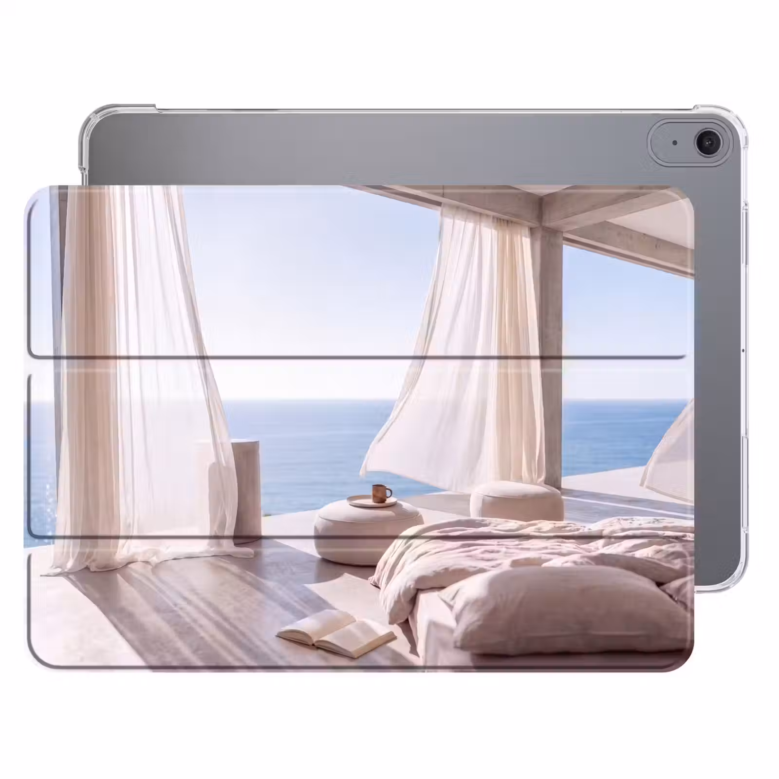 iPad hoes - Interieur - Zeezicht - Modern - Rust - Beige — 1