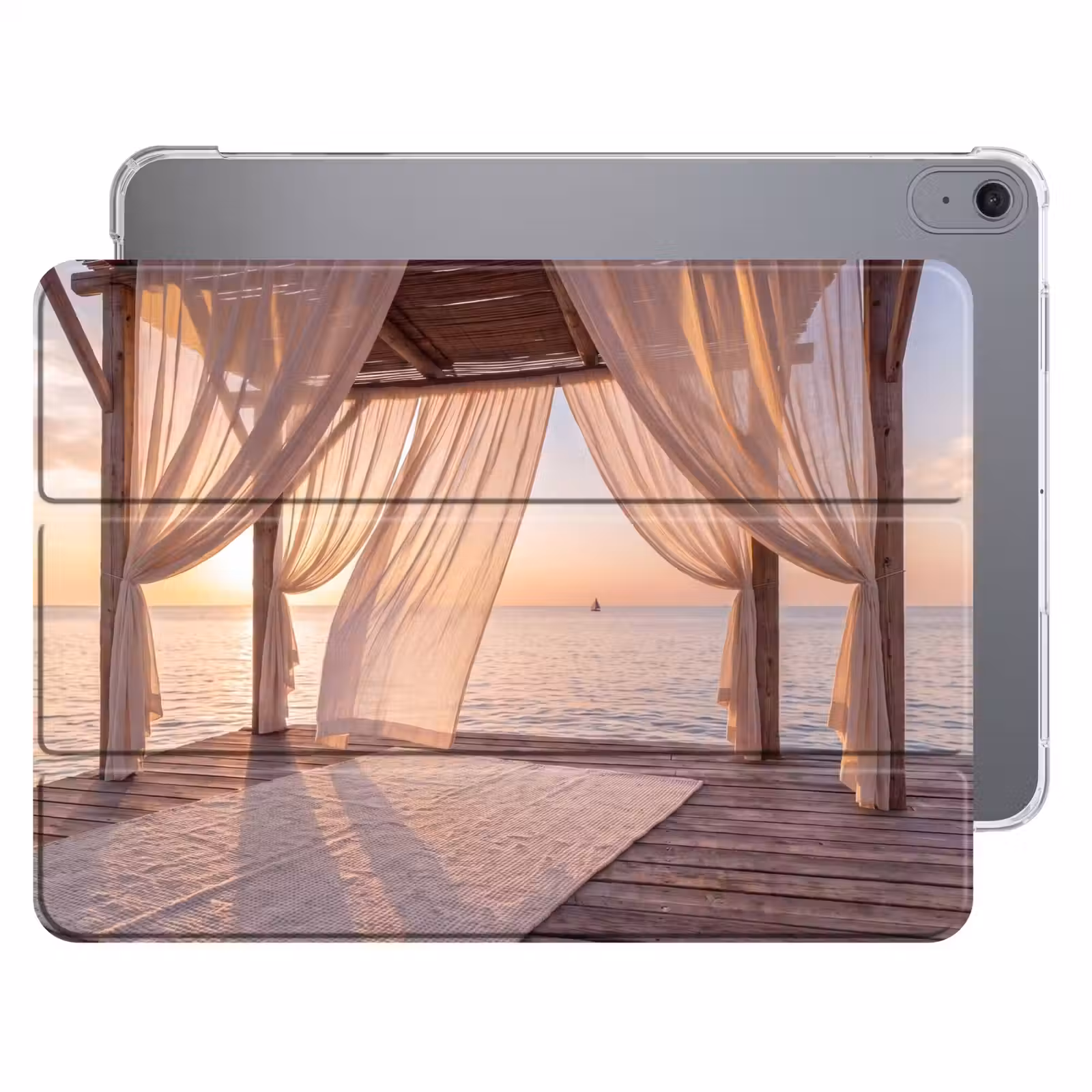 iPad hoes - Overkapping - Zee - Zonsondergang - Vakantie - Rust — 1
