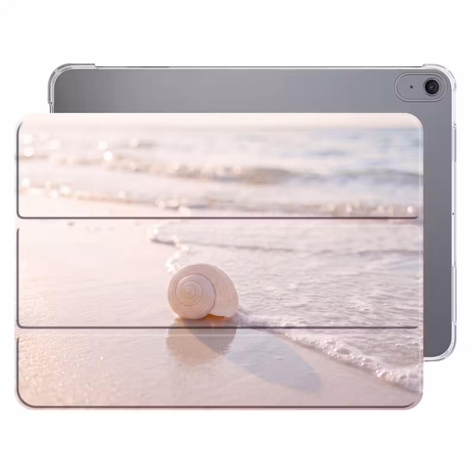iPad hoes - Zeeschelp - Strand - Zee - Natuur - Beige — 1