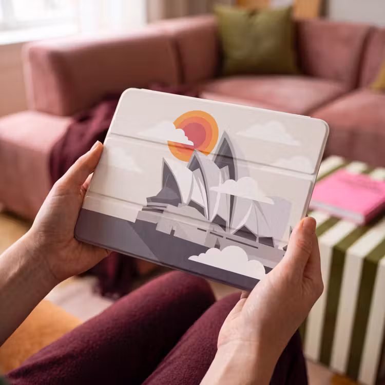 iPad hoes - Architectuur - Stadsgezicht - Modern - Grijs - Oranje — 4