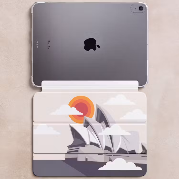 iPad hoes - Architectuur - Stadsgezicht - Modern - Grijs - Oranje — 6