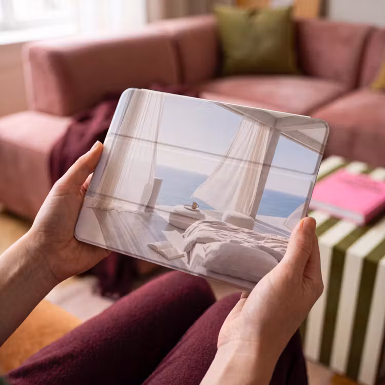iPad hoes - Interieur - Zeezicht - Modern - Rust - Beige — 4