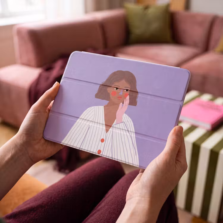 iPad hoes - Vrouw - Gezicht - Mensen - Abstract - Kleurrijk — 4