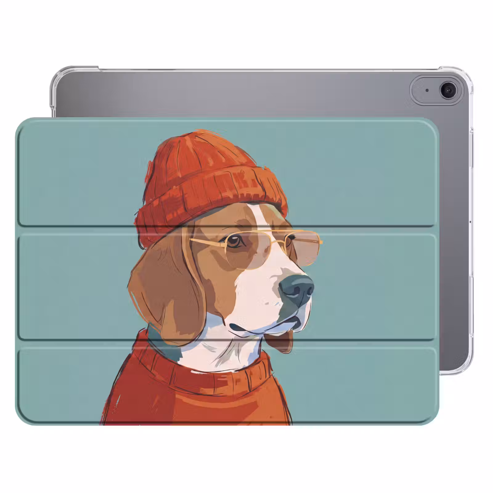 iPad hoes - Hond - Beanie - Zonnebril - Dieren - Modern — 1