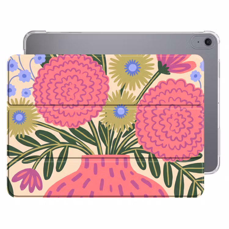 iPad hoes - Bloemen - Boeket - Natuur - Abstract - Roze — 1