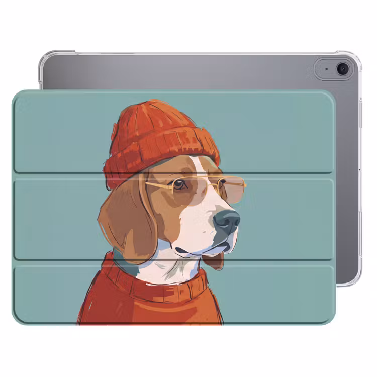 iPad hoes - Hond - Beanie - Zonnebril - Dieren - Modern — 1