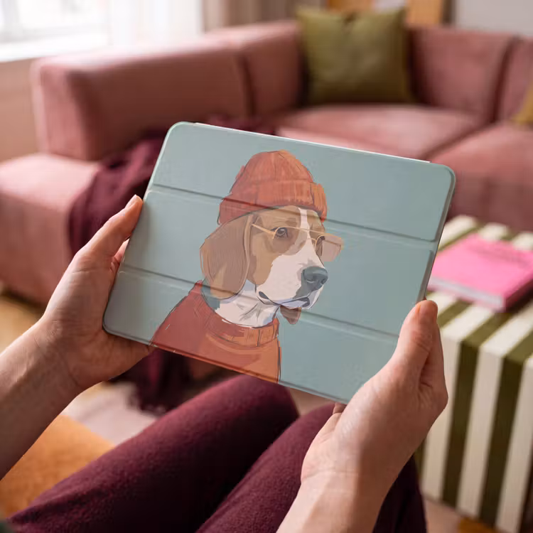 iPad hoes - Hond - Beanie - Zonnebril - Dieren - Modern — 4