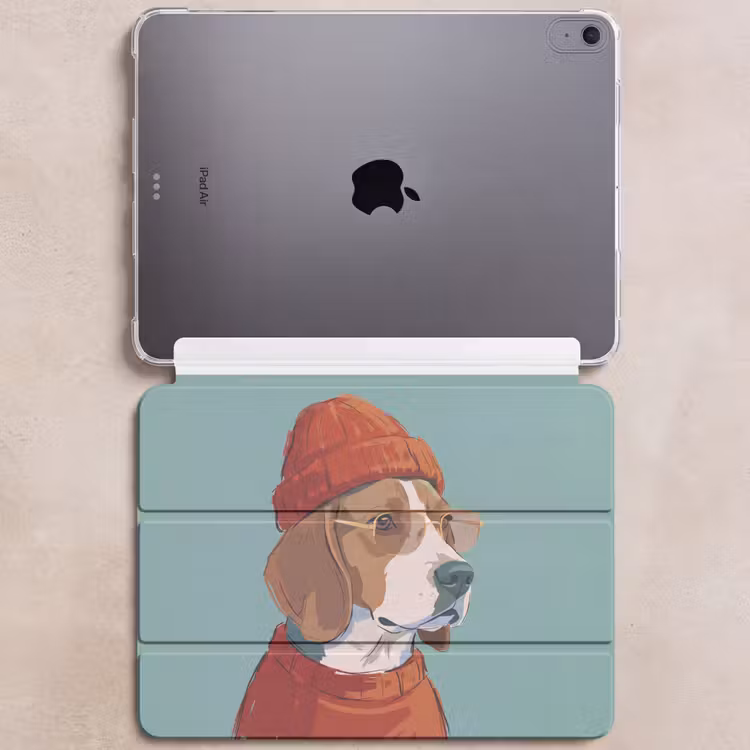 iPad hoes - Hond - Beanie - Zonnebril - Dieren - Modern — 6