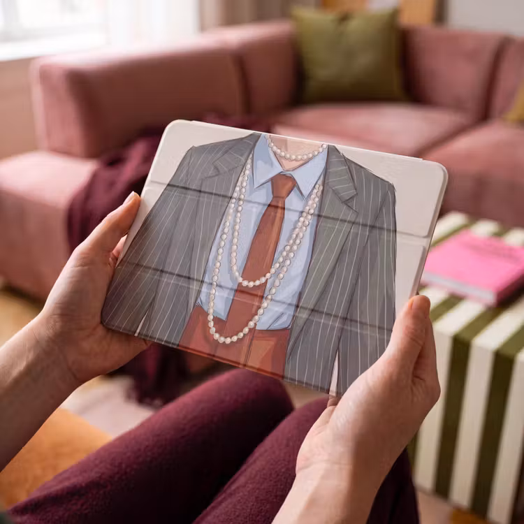 iPad hoes - Kleding - Strik - Parels - Klassiek - Mode — 4