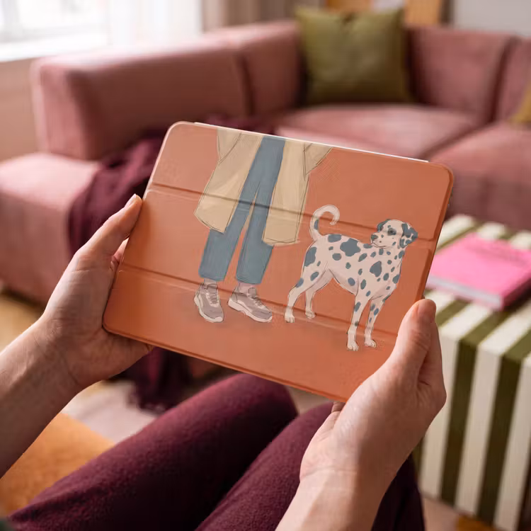 iPad hoes - Persoon - Hond - Dieren - Illustratie - Modern — 4