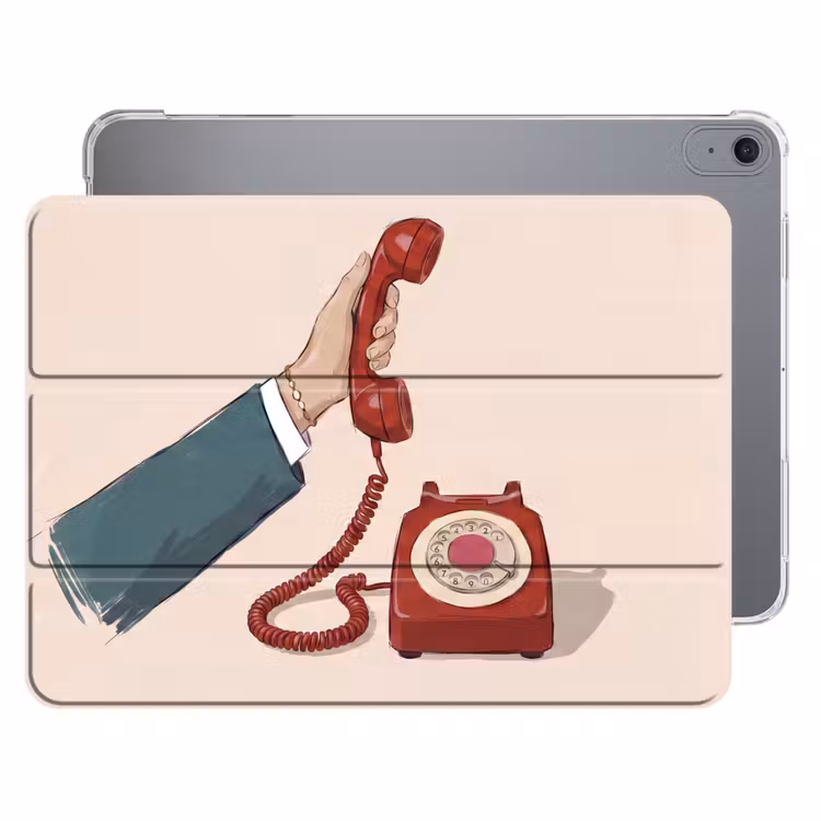 iPad hoes - Telefoon - Hand - Vintage - Communicatie - Rood — 1