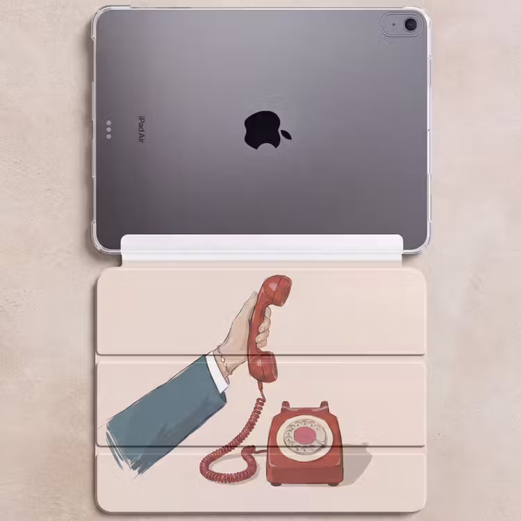 iPad hoes - Telefoon - Hand - Vintage - Communicatie - Rood — 6