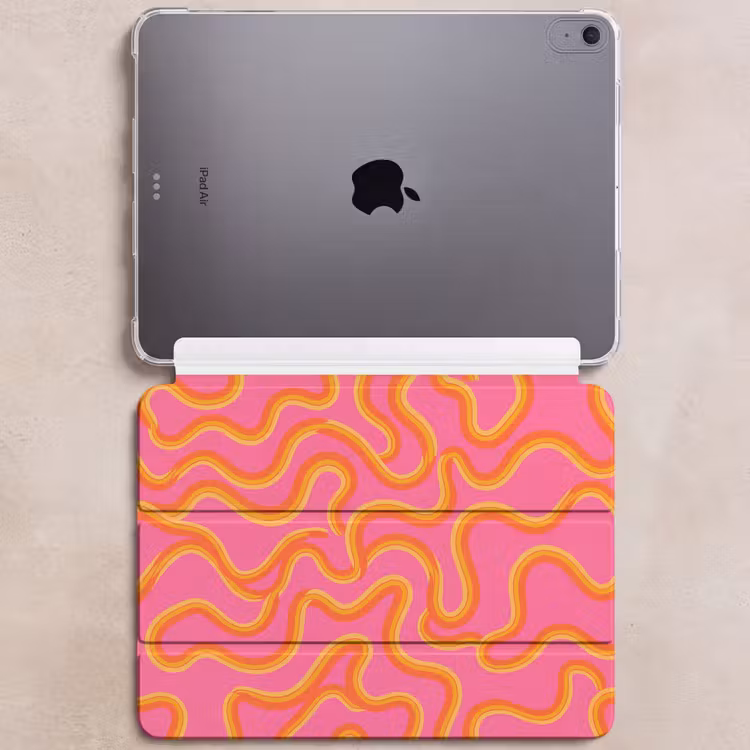 iPad hoes - Abstract - Golvende lijnen - Modern - Kleurrijk — 6