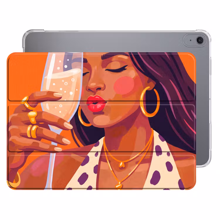iPad hoes - Vrouw - Champagne - Feest - Modern - Oranje — 1