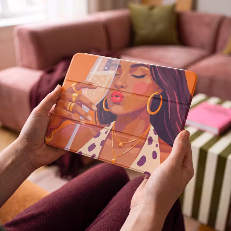 iPad hoes - Vrouw - Champagne - Feest - Modern - Oranje — 4